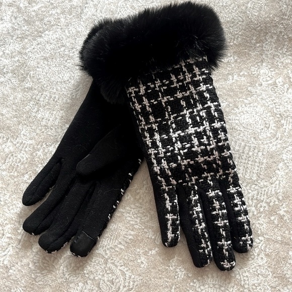 NWT Vince Camuto Faux Fur Earmuffs w/ Embellished Headband & Marcus Adler Gloves main image 6